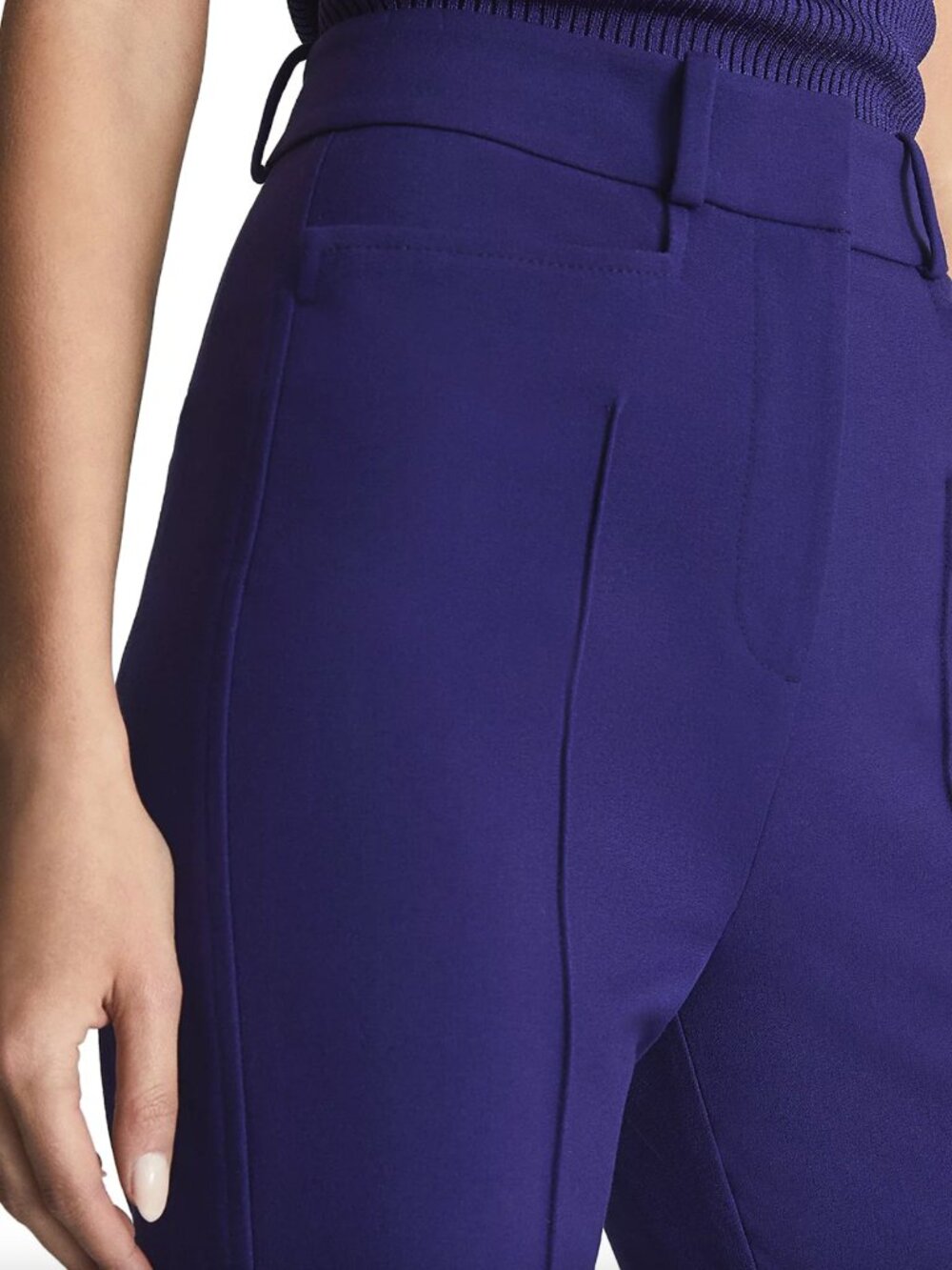 Reiss Dylan Flare Pants Purple Size 8 Brand New with Tags NWT Work Trousers - Picture 3 of 11